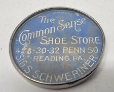 Common Sense Shoe Store Vintage Pocket Mirror Reading, PA Germany picture