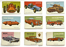 1954 Topps WORLD on WHEELS Trading Cards (9) Automobiles Lot #14 EX picture