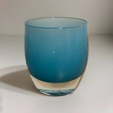 Glassybaby Glassy Baby Cabo Blue Votive Glass Candle Holder  W/Label 3.75
