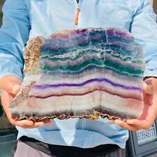 5.38Lb Natural Beautiful Rainbow Fluorite Crystal Rough Stone Specimens Healing picture