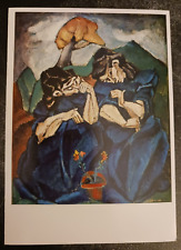 vtg postcard The Geranium, Max Weber Museum Modern painting art unposted picture