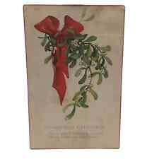 Postcard Christmas Greetings Mistletoe No 169 Divided Back picture