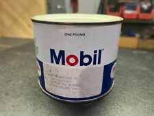 VINTAGE NOS 1LB MOBIL OIL GREASE CAN UNOPENED PEGASUS All Metal Full picture