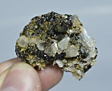 Aegirine and Garnet Crystals Bunch with Transparent Albite Crystals, 8 G picture