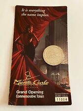 Monte Carlo Casino Grand Opening June 1996 Commemorative Token New/Sealed Pack picture