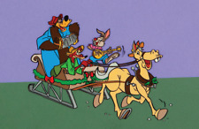 Song of the South Brer Bea Fox Rabbit Holiday Christmas Sleigh Disney Cel Poster picture