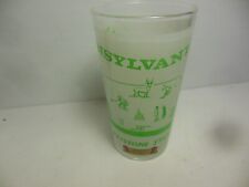 Vintage Cross Forks Pennsylvania Keystone State Souvenir Frosted Glass Tumbler picture