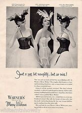 1954 WARNER'S Merry Widow Vintage Bra PRINT AD Feathers picture
