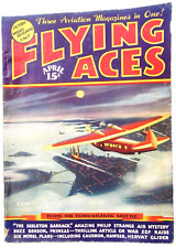 FLYING ACES Three Aviation Magazines in One April 1936 Zeppelin Raiders picture