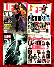 Vintage Collectible Late 80s Large Format LIFE & ROLLING STONE Magazines - 4 Set picture