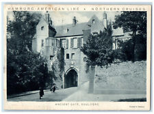 1930 Reliance Steamer Cruise Hamburg American Line Gate in Boulogne Postcard picture