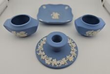 Wedgwood Jasperware Blue And White Lot Four Pieces Of Wedgwood Jasperware picture