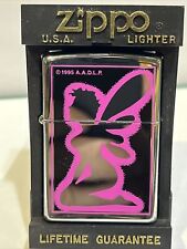 Zippo ~ 1995 ~ PINK ~ Chrome ~ Tinkerbell ~ Fairy ~ AADLP ~ UNFIRED ~ VERY RARE picture