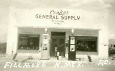 RPPC Fillmore NM Conke's General Supply Post Office Gas Pumps 1950s Kodak P10 picture
