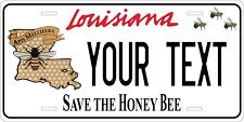 Louisiana Save Bee License Plate Personalized Custom Auto Bike Motorcycle  picture