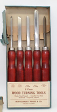 Vintage Montgomery - Ward & Co. Chicago 5 Piece Wood Turning Tools Original Box picture