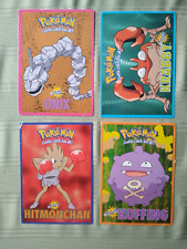 Pokemon 1998 Post Card Lot Onix #95 Krabby #98 Hitmonchan #107 Koffing #109 picture
