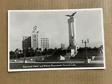 Postcard RPPC Havana Cuba USS Maine Monument National Hotel Vintage Real Photo picture