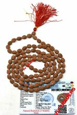 3 Mukhi Rudraksha Rudraksh Mala/Three Face Rosary 108+1 Java Beads Lab Certified picture