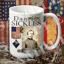 Dan Sickles Classic Label Design 15-ounce Civil War themed coffee mug/cup picture