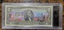 TENNESSEE Statehood Colorized $2 Bill *Legal Tender* in hard case picture