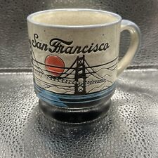 Vintage Mico San Francisco Golden Gate Bridge Coffee Mug Cup 1982 VTG Stoneware  picture