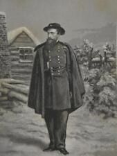 Antique US Civil War General George Stoneman Engraving Original 1860 History picture