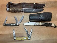 Vintage Pocket Knife Lot, Schrade USA,  Schrade NY USA, Edge Mark Soligen, Buck  picture