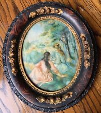 Antique Carved Oval Wood Gold Borghese Picture Frame Hall House New York picture
