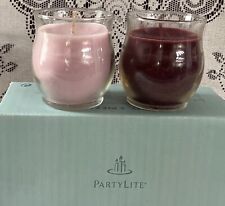 PartyLite STRAWBERRY RHUBARB & MULBERRY Jar Candles P2016 BestBurn Lot Best Burn picture
