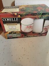VINTAGE NIB CORELLE CHRISTMAS CALLAWAY HOLIDAY SALT & PEPPER SHAKERS STONEWARE  picture