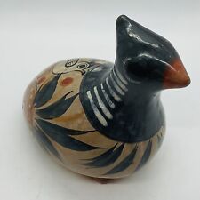 Mexican Tonala Vintage Folk Art Hand Painted Pottery Dove Figurine 6.5”x 5” picture