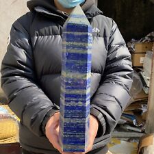 7.8lb Large Natural Lapis lazuli quartz crystal obelisk point wand aura healing picture