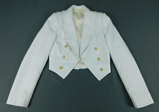 USMA West Point Formal Jacket Womens 4 US Army Vntg Cadet White Mess Dress Coat picture