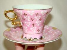 Lovely Vintage PINK Hand Painted LUSTER China TEACUP & SAUCER Set, Made in Japan picture