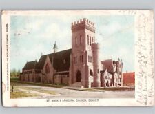 c1905 St. Mark’s Episcopal Church Denver Colorado CO RMS Postmark Postcard picture