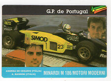 1987 Portugese Pocket Calendar F1 Minardi Team - De Cesaris & Nannini - Italy picture