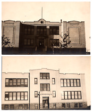 Old Public School Building in Mott North Dakota ND 1910s RPPC Postcard Photos x2 picture