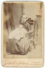CIRCA 1880'S CABINET CARD Beautiful Grandmother & Child Lecocq Port Chester, NY picture