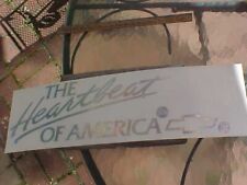 1985 THE HEARTBEAT OF AMERICA LARGE NOS SILVER BOWTIE VISOR WINDSHIELD DECAL picture
