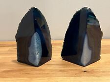 Pair of 2 Blue Agate Bookends - The Ore Cart Rock Shop Colorado picture