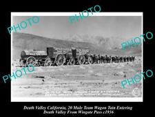 OLD 8x6 HISTORIC PHOTO OF DEATH VALLEY CALIFORNIA THE 20 MULE WAGON TEAM 1936 picture