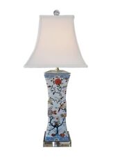 Beautiful Floral Porcelain Square Vase Table Lamp 28