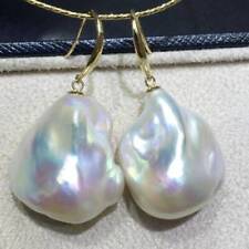 Natural white Baroque pearl earrings handmade freshwater pearls Chandelier picture