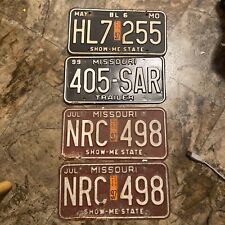 4 Vintage Missouri License Plates Matching Pair RPY-015 AUG 1997 Tag Expired picture