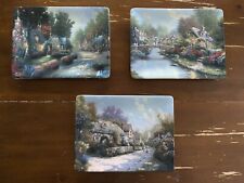 Set Of 3 Thomas Kinkade Lamplight Memories Plates picture
