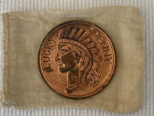 Vintage Niagara Falls Lucky Penny - Native American in Headress & View of Falls picture