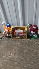 Lot of 3-Vintage M&M's Large  Candy Dispenser Baseball, Football and Firetruck picture