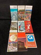 1961-1969 GREECE TRAVEL BROCHURES/MAP, LOT OF 9 picture