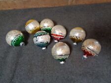 8 - Vintage Shiny Brite Glass Christmas Ornaments Glittered Design picture